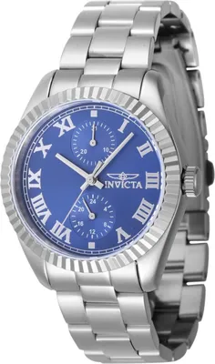 Obrázek produktu pro Invicta Specialty 47437 Dámské Hodinky - Quartz Hnutí - Nerezová Ocel s Modrým Ciferníkem - 36 mm