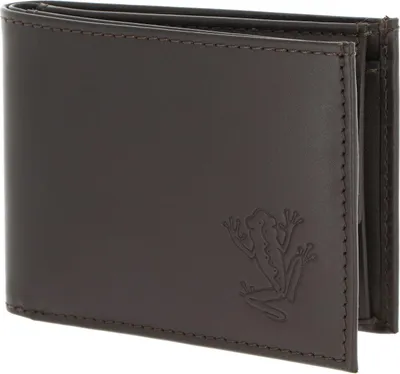 Produktbild von oxmox Leder Geldbörse Leather RFID Protect Pocketbörse Frog 2.0 Embossed Brown dunkelbraun