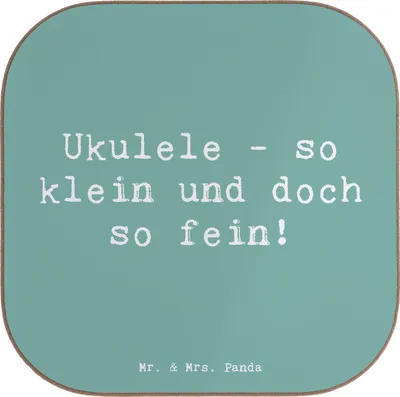 Produktbild von Mr. & Mrs. Panda Tischuntersetzer Spruch Zauberhafte Ukulele - Meeresbrise - Geschenk, Instrument, Spaß, Lieder, Untersetzer für Gläser, Musiker, Musik, Hawaii, Saiten