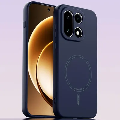 Produktbild von Magnetische Handyhülle für OnePlus 15, MagSafe kompatible, Flüssig Silikon Stoßfest Kratzfest Hülle Dunkelblau
