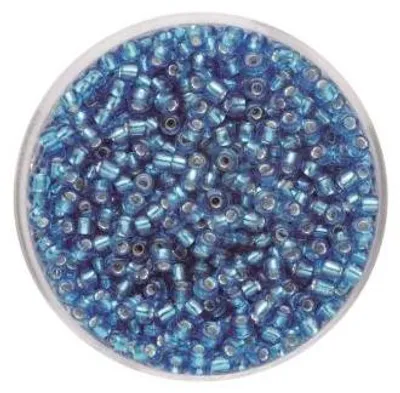 Produktbild von Glorex Rocailles Silbereinzug 2,6 mm 17 g, saphir