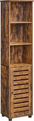 Image de Meuble de salle de bain haut Rootz - Étagère de salle de bain - Meuble de salle de bain haut - Optimise le rangement - 40 cm x 30 cm x 167 cm