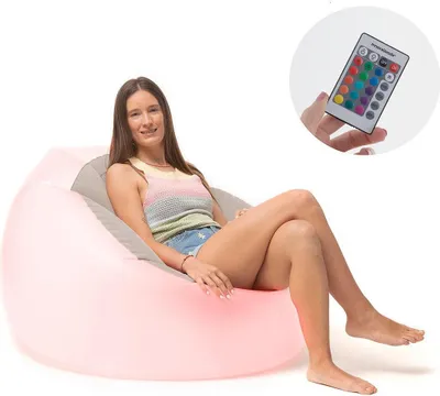 Produktbild von Innovagoods Chight Led-aufblasbarer Sessel Weiß,Grau  Weiß,Grau One Size