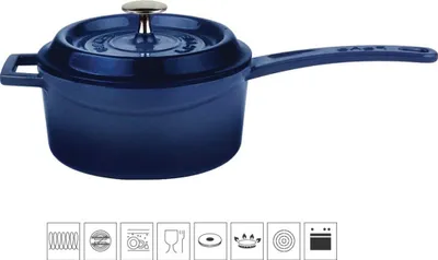 Immagine prodotto di LAVA Metal Beccuccio Ø 16 cm, 1,35 l, ghisa, blu LAVA METAL LVYSOS16K2BLU