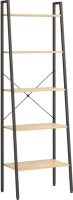 Obrázek produktu pro vidaXL Stojací police 5 polic Světle hnědá a černá 56x35x174 cm