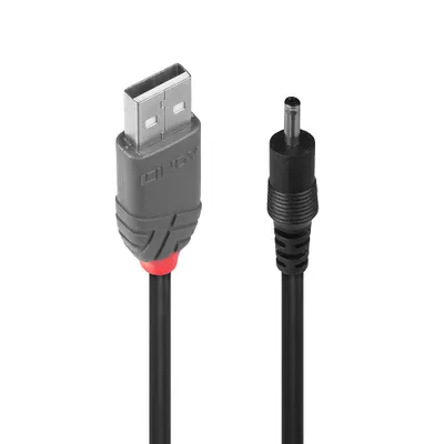 Image de LINDY USB2.0 Typ A an DC 3,5/1.35 Hohlstec Adapterkabel 1,5m