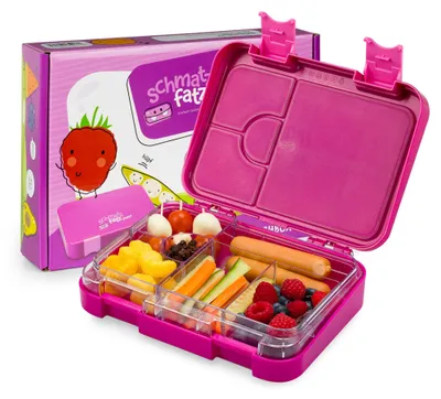 Bento-Box für Kinder, 0,77 l, 6 Fächer, auslaufsicher, BPA-frei
