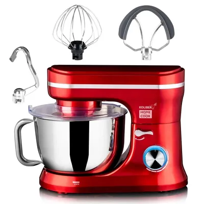 Produktbild von Koliber ROBOMAX X-2400-W Küchenmaschine 2400W Planetenmischer mit 4,5L Schüssel Knetmaschine für schweren Teig Rot