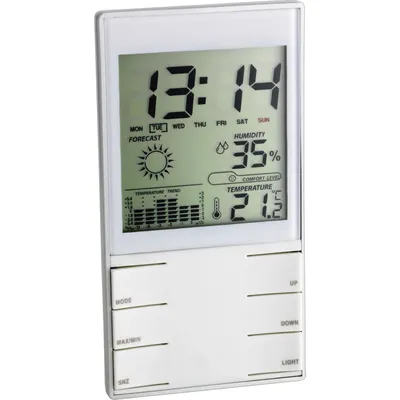 Produktbild von TFA-Dostmann Wetterstation Digital, Weiß, 0 - 50 °C, 32 - 122 °F, AAA, 162 g, 75 x 20 x 140 mm