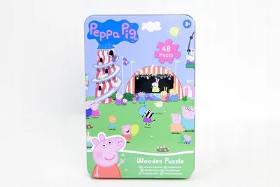 Produktbild von RMS Peppa Holzpuzzle, 48 Teile, Dose 85-0035 93428