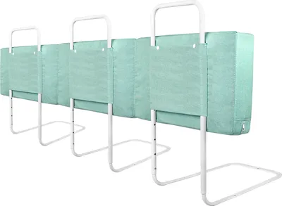 Obrázok produktu pre UISEBRT 1 X Bed Rail pre deti Nastaviteľná výška Crib Rail Bed Guard Crib Rail Detská bezpečnostná koľajnica pre batoľatá alebo seniorov 60 cm Green Lake