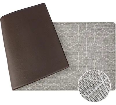 Produktbild von ANRO Anti-Ermüdungsmatte Linen 50x120 cm – Stehmatte 1 cm geschäumt, rutschhemmend, abwischbar, für Fußbodenheizung geeignet