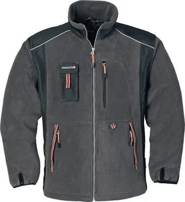 Produktbild von Fleecejacke Gr.L dunkelgrau/schwarz/orange TERRATREND