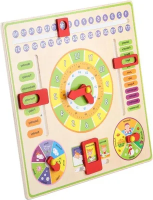 Immagine prodotto di Orologio didattico per bambini - Giocattolo educativo per l'apprendimento precoce - Regalo di compleanno per bambini - Orologio con data e ora.