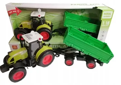 Produktbild von Gazelo Traktor mit Anhänger Licht und Sound 1:16