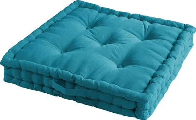 Image de Coussin de sol matelassé Bleu 60cm