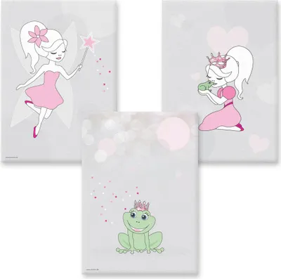 Produktbild von PRICARO Leinwand "Wunschfee", 20 x 30 cm, 3er Set