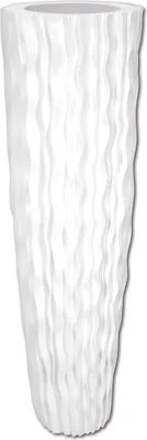 Image de EUROPALMS Cache-pot design LAMELLA-140, blanc (83011901)