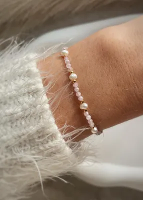 Image de Bracelet en kunzite et perles