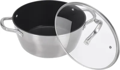 Produktbild von Kochtopf - Aluminium - Ø 24 cm - mit Glasdeckel