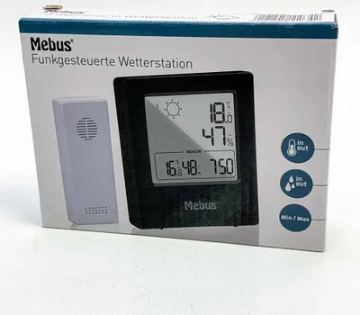 Produktbild von Mebus AN1201 Funk- Wetterstation mit Außensensor Hygrometer Thermometer
