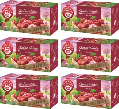 Produktbild von Teekanne Süße Kirsche Tee 6x 20 Teebeutel - Früchtetee Mischung Ländertee