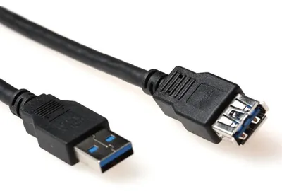 Obrázok produktu pre ACT SB3041, 1 m, USB A, USB A, Samec/Samica, Čierna