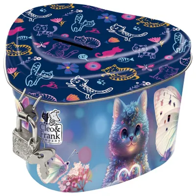 Produktbild von Metallspardose mit Vorhängeschloss Cleo und Frank 43 Katze Derform
