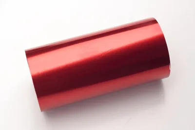 Productafbeelding van Rode aluminiumfolie voor Wrapmaster 500 knipdispenser, 50 m x 12 mm, 20 my, glad