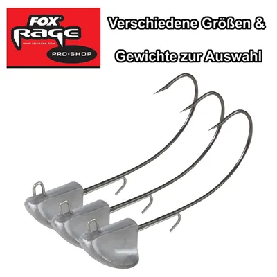 Produktbild von 3 Fox Rage Jigköpfe Stand Up Bigfoot Jigs Jighaken, Größe:25g / Gr. 6/0