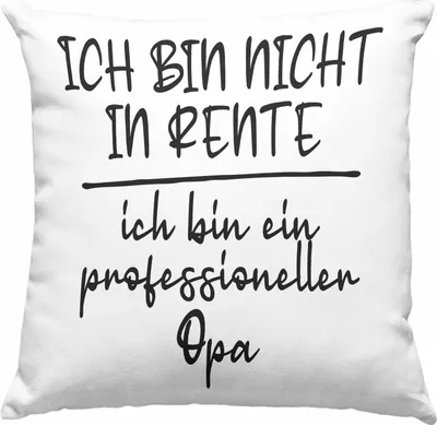 Produktbild von Trendation - Professioneller Opa Geschenk Rente Geschenkidee Deko-Kissen mit Füllung 40x40 Grossvater (Grün)