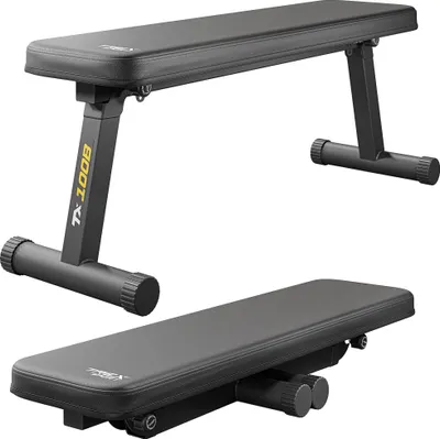 Produktbild von TREX SPORT TX-100B Flachbank | Hantelbank klappbar | Trainingsbank perfekt für Bankdrücken