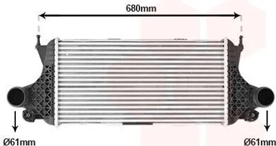 Produktbild von VAN WEZEL 30014716 Ladeluftkühler LLK passend für MERCEDES-BENZ M-Klasse (W166) Turbo Intercooler