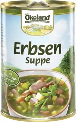 Immagine prodotto di Zuppa di piselli con fette di salsiccia 400g