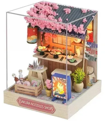 Immagine prodotto di Fermalibri fai da te – Modello 3D di fermalibri – Sakura Noodles Creanook – 11 x 9 x 11 cm