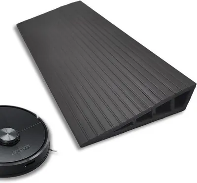 Productafbeelding van Drempelhulp - Rolstoel oprijplaat - Drempels Overbruggen - Antislip Oppervlak - 100 x 8 cm - Zwart