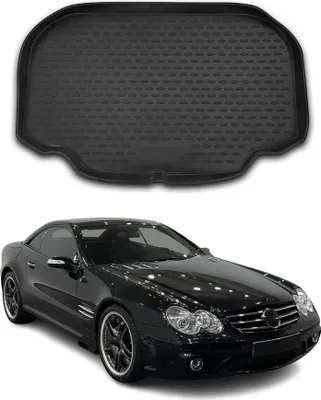 Productafbeelding van 2008-2012 Mercedes SL R230 vloermatten, TPE, zwart, 2-delig
