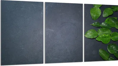 Immagine prodotto di Piastre copriforno 3 pezzi 30x52 Vetro copriforno in Vetroceramica, fogliame in ardesia