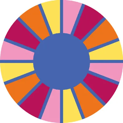 Produktbild von Eduplay Spielteppich rund 200 cm bunter Kinderteppich