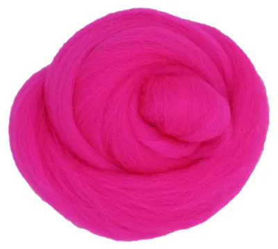 Produktbild von Filzwolle 20gr. Wolle (Wolle) / Märchenwolle zum Trockenfilzen und Nassfilzen Neonpink