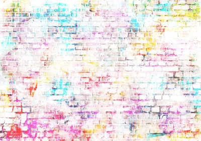 Produktbild von Fototapete Vlies 13042V4 Bunte Ziegel 2-tlg. 254 x 184 cm