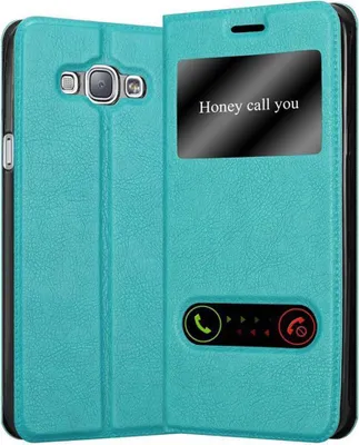 Produktbild von Cadorabo Schutzhülle für Samsung Galaxy A8 2015 Hülle in Türkis Handyhülle Book Case Cover Etui