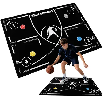 Productafbeelding van Basketbalvoetmat, trainingsmat, antislip, 120 x 80 cm