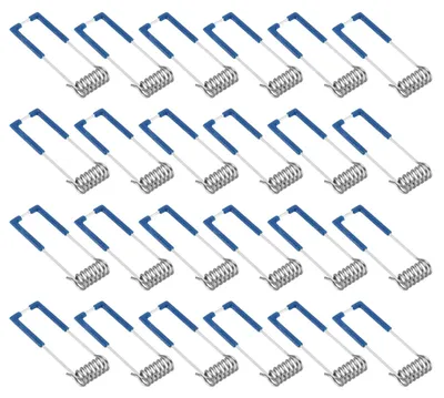 Federklammern 51x15 mm, 24 Stück, für Deckenlampen, blau