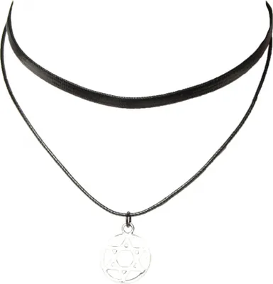 Produktbild von Choker Kropfband mit Hexagramm Anhänger