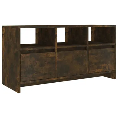 Image de vidaXL Armoire TV chêne fumé 102x37,5x52,5 cm Bois composite