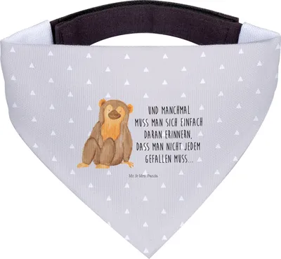 Produktbild von Mr. & Mrs. Panda Hundehalstuch S Affe - Grau Pastell - Geschenk, Affen, Halstuch, Selbstbewusstsein, Respekt, Afrika, Selbstliebe, Hund, Hunde Tuch, Für, Liebe