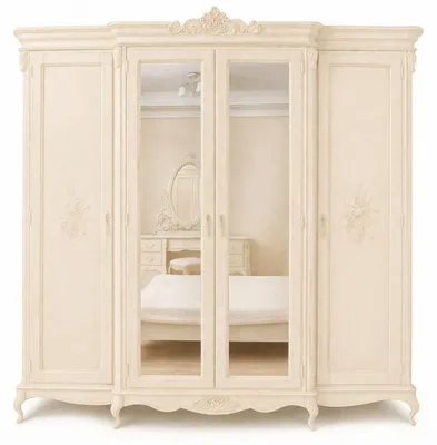 Produktbild von Casa Padrino Luxus Barock Schlafzimmer Schrank Creme 235,2 cm - Barock Schlafzimmer Möbel