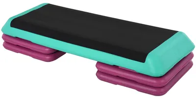 Produktbild von Homcom HOMCOM Stepboard Aerobic Fitness Stepper Heimtrainer höhenverstellbar Sport schwarz A90-210