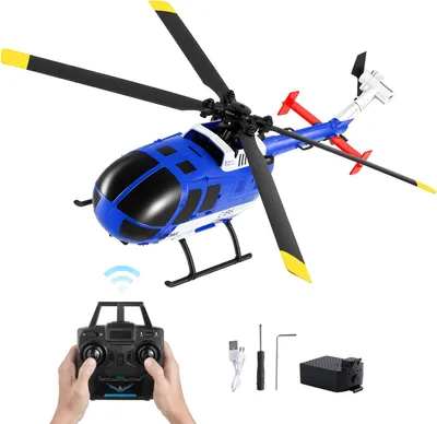 Produktbild von RC-Helikopter - Ferngesteuerter Hubschrauber - 2,4 GHz - 4-Kanal - 6-Achsen-Gyro - Einzelrotor - Ein-Tasten-Start/Landung - Für Anfänger & Kinder ab 8